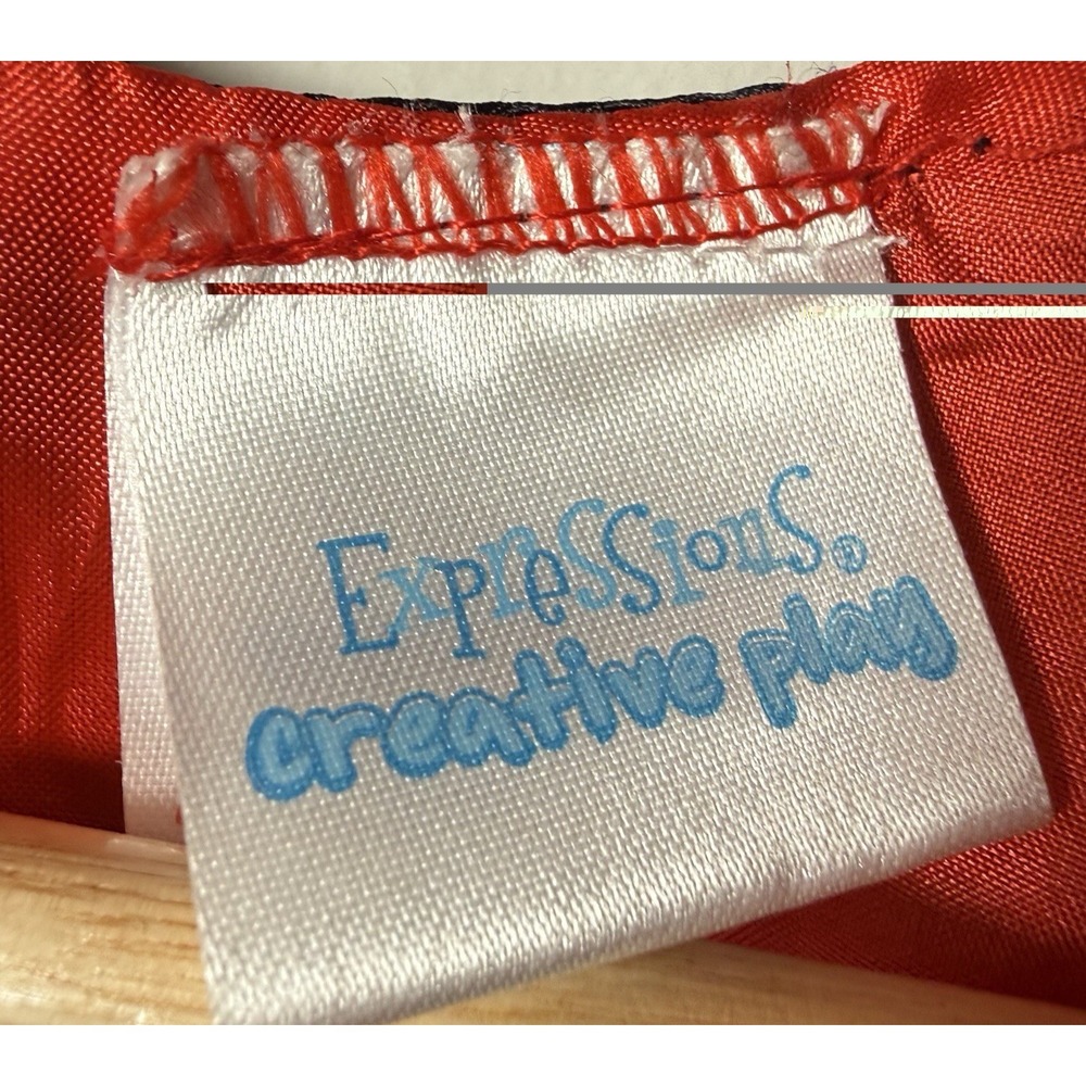 Creative Play Black Satin Superhero Cape Red‎ Trim Kids Costume ZAP! Reversible - Picture 5 of 7